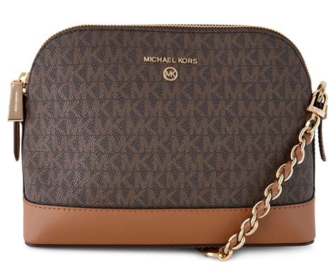 michael kors jet set charm large dome crossbody - brown/acorn|mk jet set large wristlet.